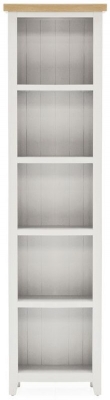 Product photograph of Vida Living Ferndale Grey Painted Slim Bookcase from Choice Furniture Superstore