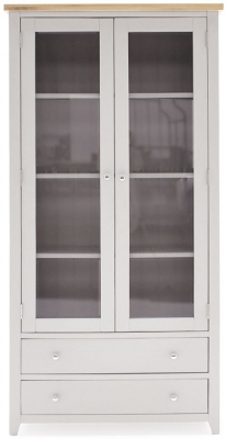 Product photograph of Vida Living Ferndale Grey Painted Display Cabinet from Choice Furniture Superstore