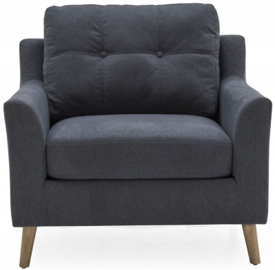 Product photograph of Vida Living Olten Charcoal Fabric Armchair from Choice Furniture Superstore
