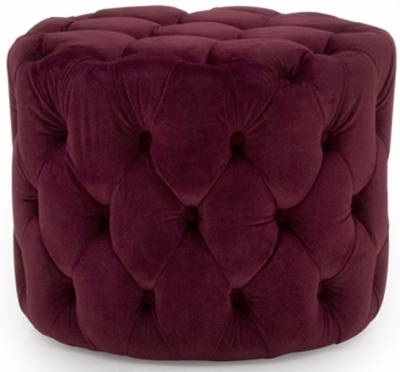 Product photograph of Vida Living Perkins Round Footstool from Choice Furniture Superstore