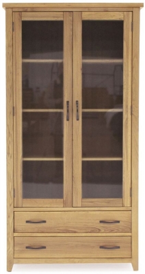 Product photograph of Vida Living Ramore Oak Display Cabinet from Choice Furniture Superstore