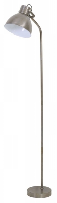 Product photograph of Clearance - Kane Vintage Silver And Shiny White Floor Lamp - Fs291 from Choice Furniture Superstore