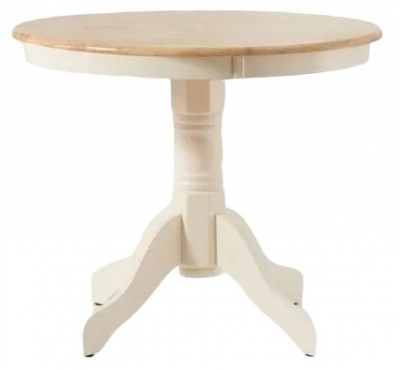 Isabella Cream And Oak Round Dining Table Clearance Fss13398