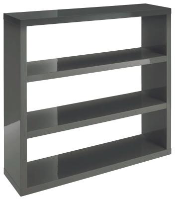 Product photograph of Clearance - Puro Charcoal High Gloss Bookcase - Fss14819 from Choice Furniture Superstore