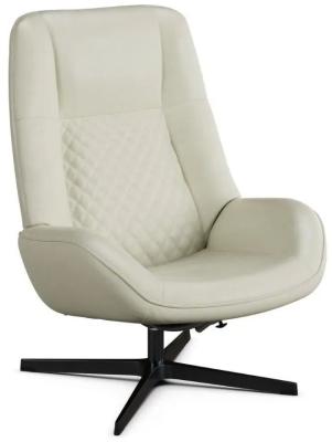 Product photograph of Clearance - Bordeaux Balder White Leather Swivel Recliner Chair - Fss14130 from Choice Furniture Superstore