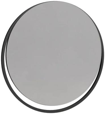 Product photograph of Clearance - Gillmore Space Federico Black Metal Frame Round Wall Mirror - Fss12616 from Choice Furniture Superstore