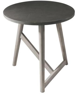 Product photograph of Clearance - Hamar Grey Round Side Table - B90 from Choice Furniture Superstore