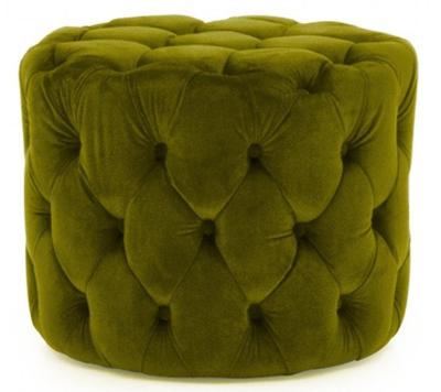 Product photograph of Clearance - Vida Living Perkins Moss Velvet Footstool - D634 from Choice Furniture Superstore