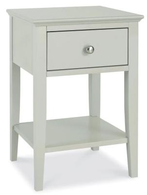 Clearance Bentley Designs Ashby Soft Grey 1 Drawer Bedside Cabinet Fss15462