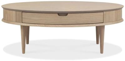 Clearance Bentley Designs Dansk Scandi Oak 1 Drawer Coffee Table Fss15536