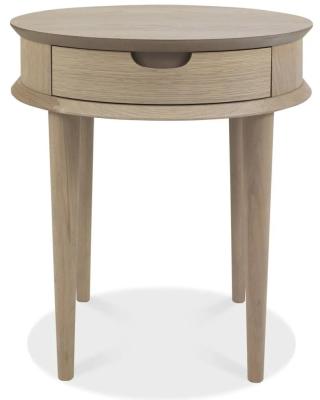 Clearance Bentley Designs Dansk Scandi Oak 1 Drawer Lamp Table Fss15537