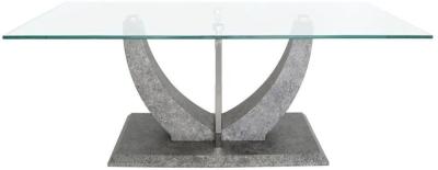 Clearance Leo Glass And Grey Coffee Table Fss15190