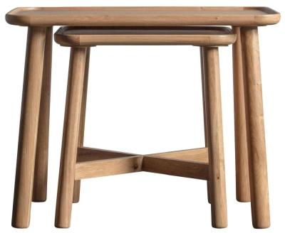 Clearance Kingham Oak Nest Of 2 Tables Fss15572