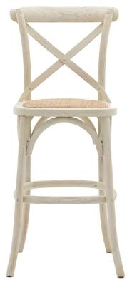 Clearance Set Of 2 Cafe White Rattan Barstool Fss15521