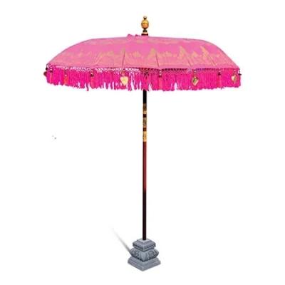 Clearance Bali Sun Parasol Bubblegum Pink And Gold 2m Fss15664