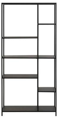 Clearance Newcastle Matt Black Open Wide Bookcase Fss15651