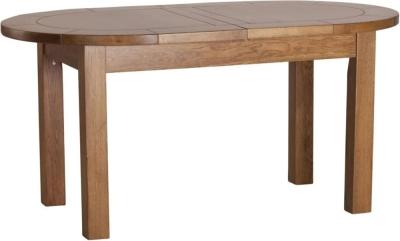 Clearance Originals Rustic Oak Oval 6 Seater Extending Dining Table Fss15654