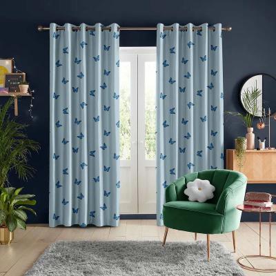 Clearance Skinny Dip Butterfly Blue Curtain Fss14526