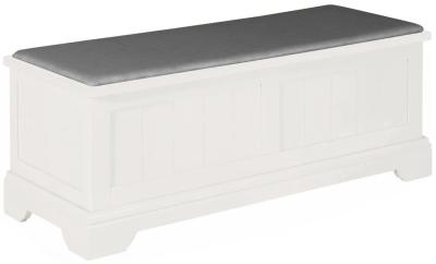 Product photograph of Clearance - Lily White Painted Ottoman - Fss15711 from Choice Furniture Superstore