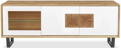 Product photograph of Clearance - Clemence Richard Modena Oak 3 Door Large Tv Unit - B182 from Choice Furniture Superstore