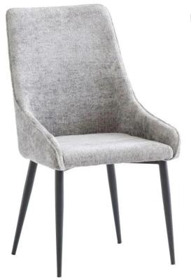 Product photograph of Clearance - Set Of 2 Mallory Grey Fabric Dining Chair With Black Powder Coated Legs - Fss14914 from Choice Furniture Superstore