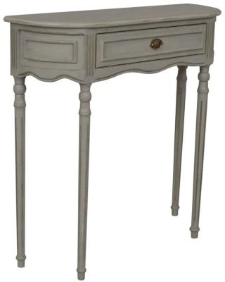 Product photograph of Clearance - Heritage French Grey 1 Drawer Small Console Table - Fss15736 from Choice Furniture Superstore