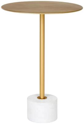 Clearance Lecco Brass Round Side Table Fss15779