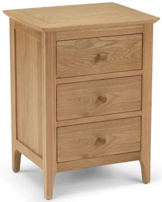 Clearance Cornett Oak 3 Drawer Bedside Cabinet Fss15894