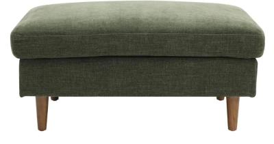 Clearance Scott Eryx Chenille Olive Green Fabric Ottoman Footstool Fss15913