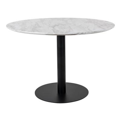 Clearance Bolzano White And Black 4 Seater Round Dining Table Fss16033