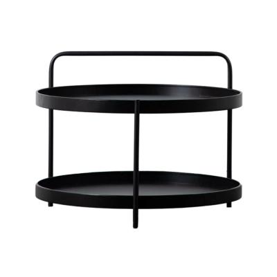 Clearance Sennen Black Metal Round 65cm Coffee Table A240