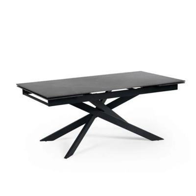 Clearance - Osaka Black Ceramic 6 to 8 Seater Extending Dining Table - A321
