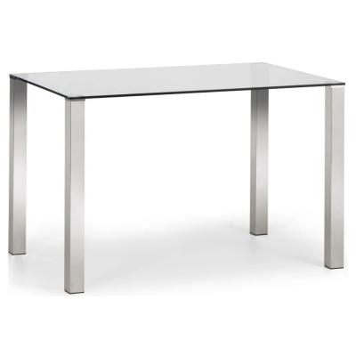 Clearance Enzo Glass And Chrome 4 Seater Dining Table A322