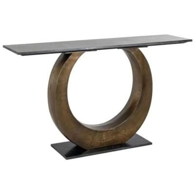 Clearance Luna Black Marble Top Console Table A360