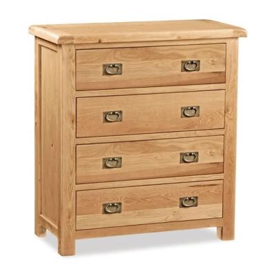 Clearance Salisbury Premium Oak 4 Drawer Chest Fss16181