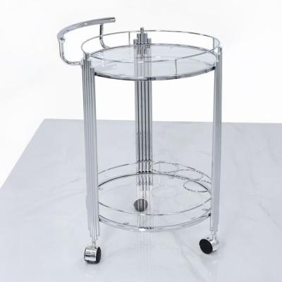 Clearance Cohen Glass And Chrome Drinks Trolley Fss16184