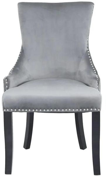 Clearance - Geismar Grey Velvet Diamond Ring Knockerback Dining Chair (Sold in Pairs) - FS123