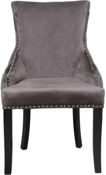 Clearance - Grey Velvet Tufted Back Dining Chair (Sold in Pairs) - FS169
