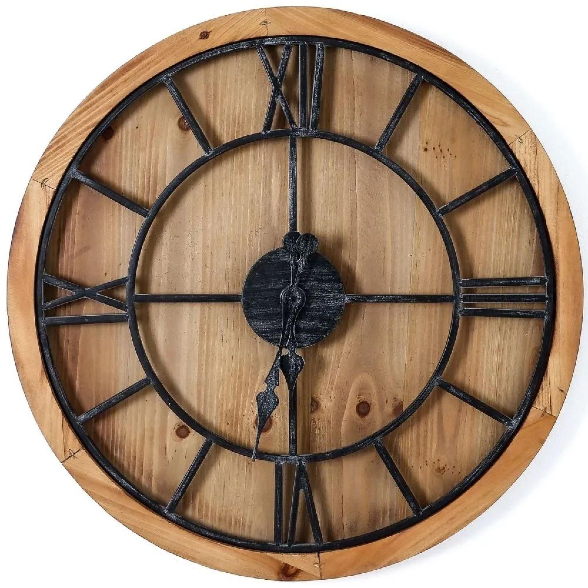 Clearance - Williston Large Wooden Wall Clock - 90cm x 90cm - FSS16009