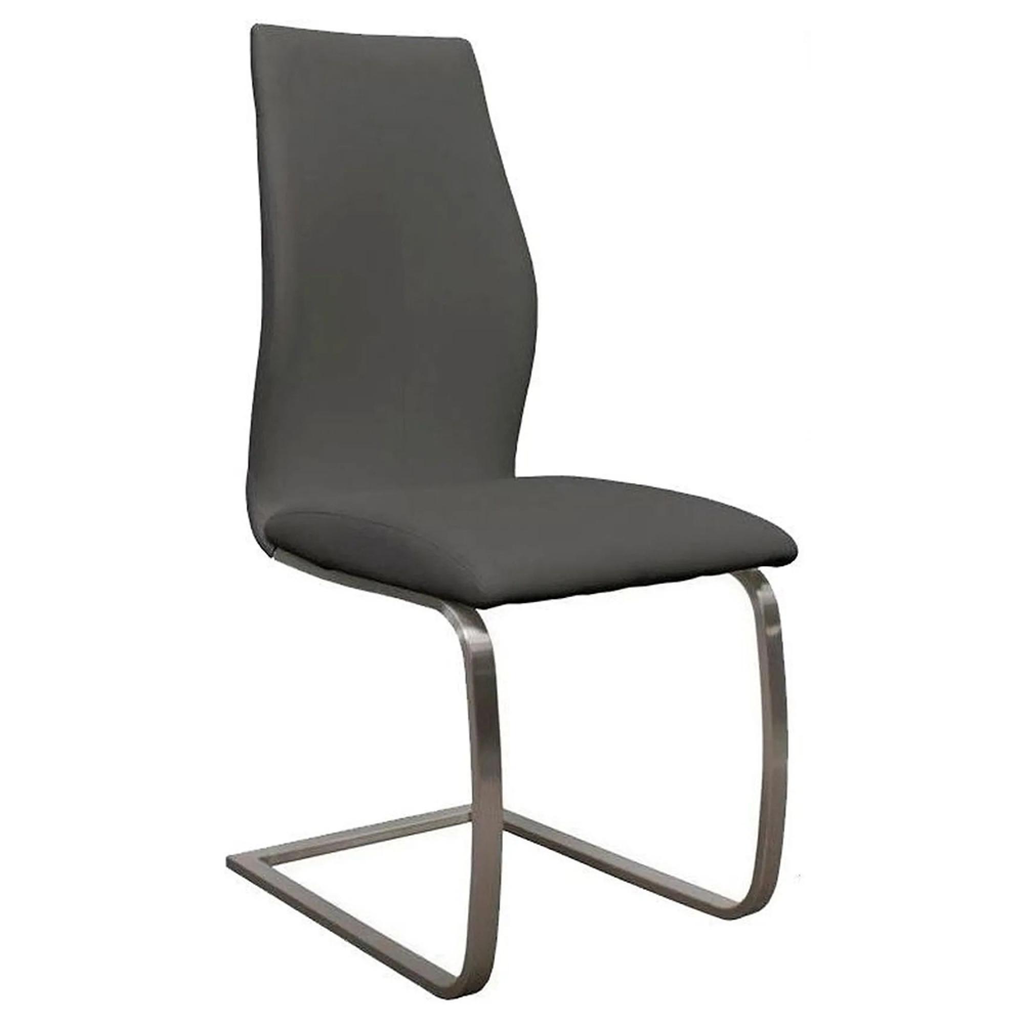 Clearance - 2 x Vida Living Irma Grey Faux Leather Dining Chair - A270
