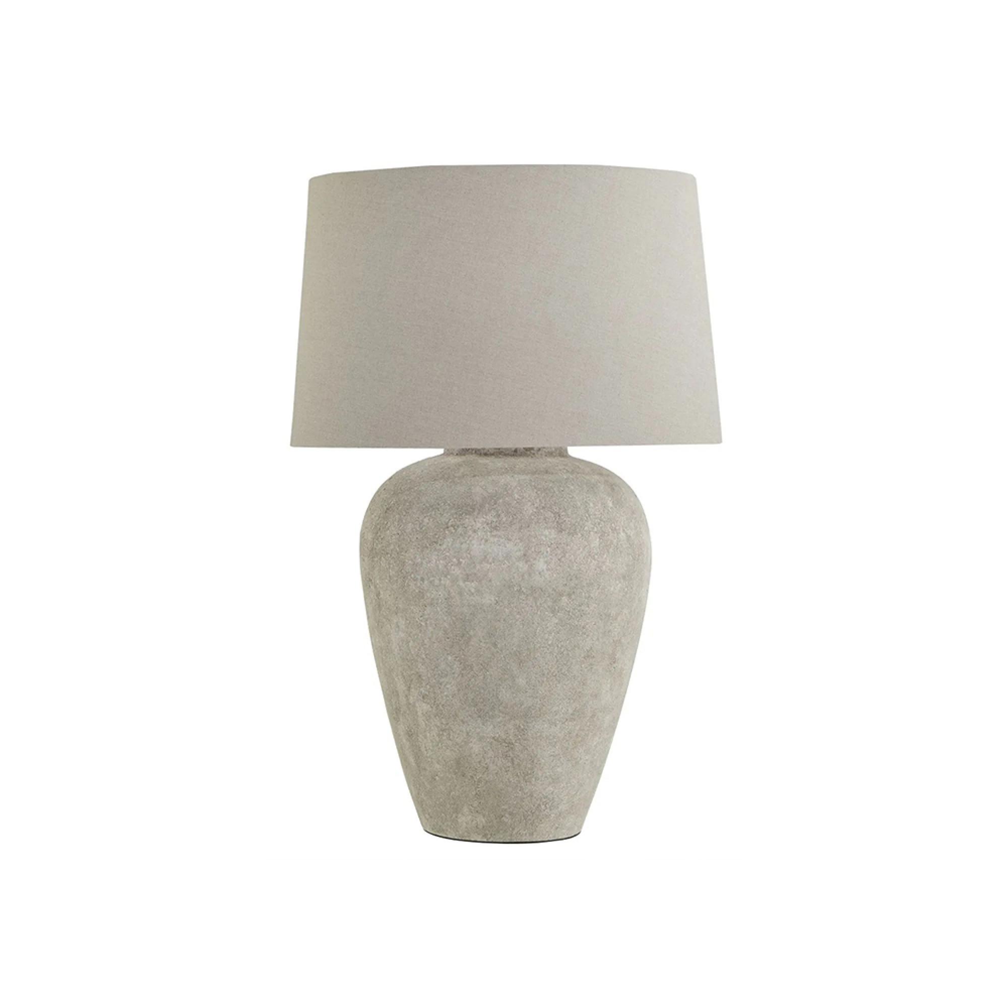 Clearance - Hill Interiors Athena Aged Stone Tall Table Lamp Base - A266
