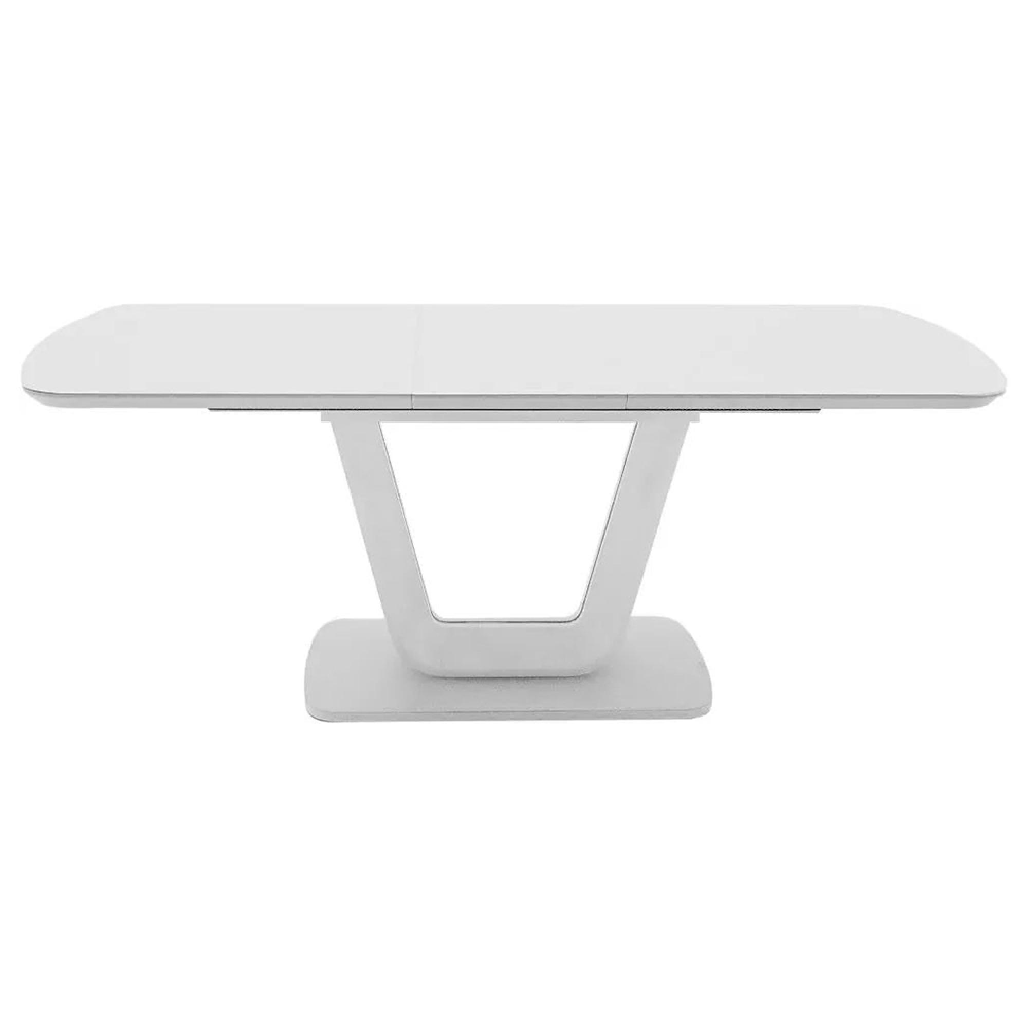 Clearance - Vida Living Lazzaro White High Gloss 8 Seater Extending Dining Table - A74