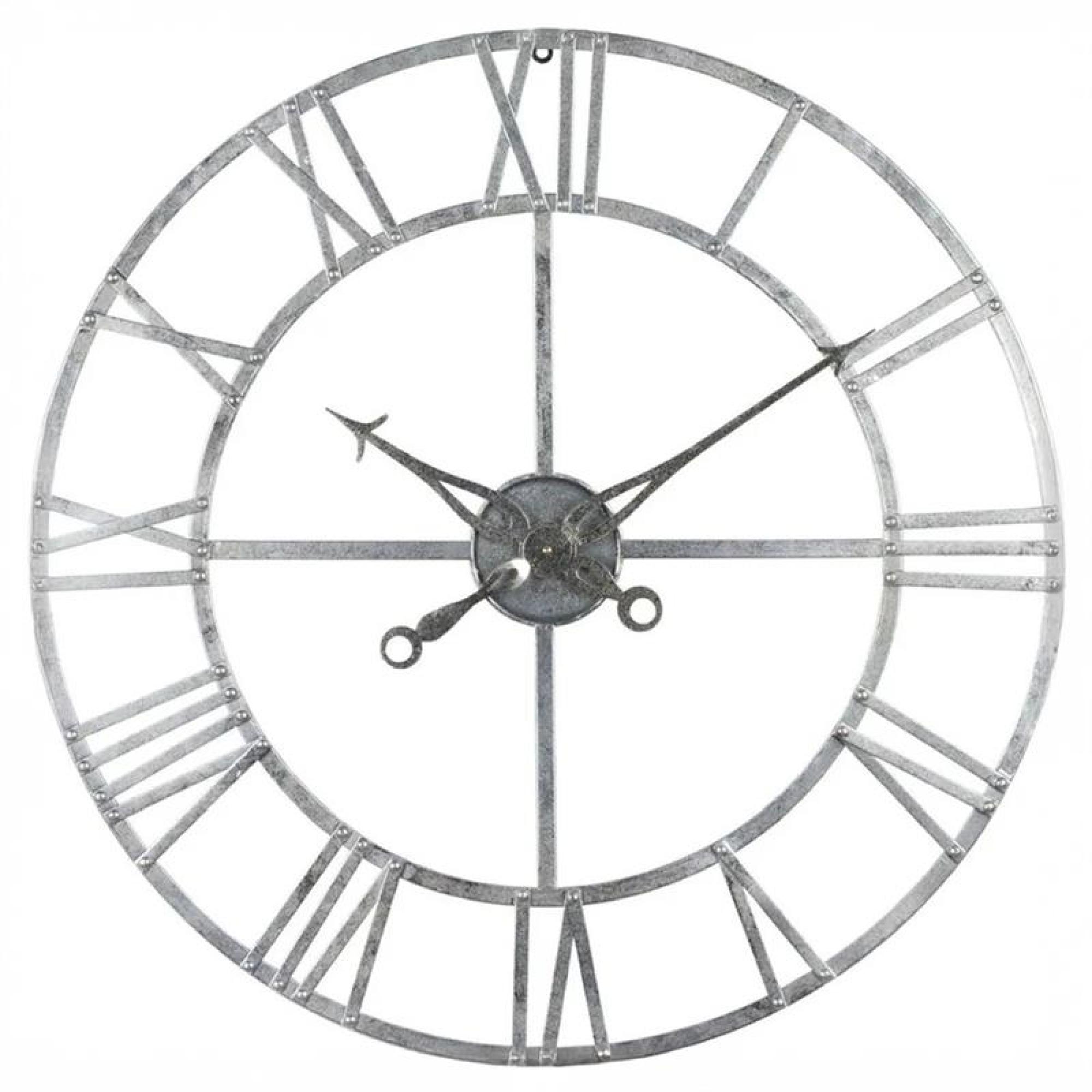 Clearance - Silver Foil Skeleton Wall Clock - A310