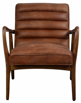 Product photograph of Carlton Additions Ribble Brown Leather Relax Armchair from Choice Furniture Superstore