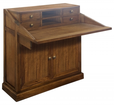 Product photograph of Carlton Welbeck 2 Door Grey Oiled Oak Campaign Desk from Choice Furniture Superstore