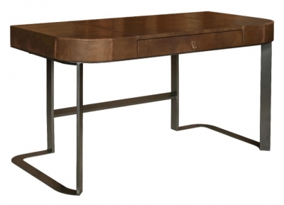 Product photograph of Carlton Additions Brown Retro Leather Top Topped Desk from Choice Furniture Superstore
