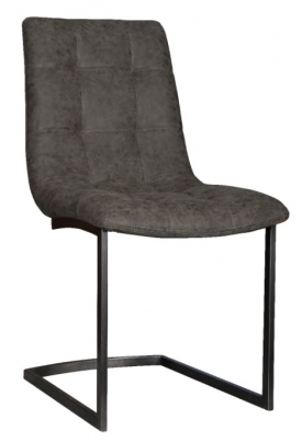 Product photograph of Carlton Additions Grey Faux Leather Dining Chair Sold In Pairs from Choice Furniture Superstore