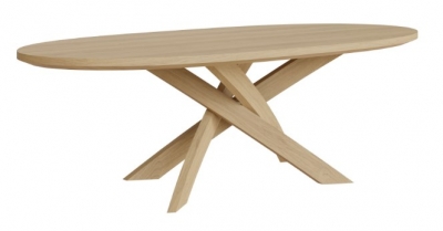 Product photograph of Carlton Andersson Oak Spider Legs Dining Table 240cm Oval Top from Choice Furniture Superstore