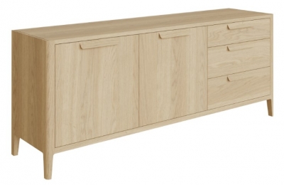 Product photograph of Carlton Andersson Oak Sideboard 180cm With 2 Doors 3 Drawer from Choice Furniture Superstore