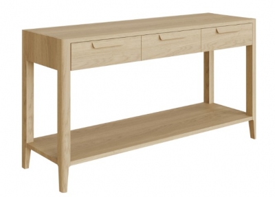 Product photograph of Carlton Andersson Oak Console Table With 3 Drawer from Choice Furniture Superstore